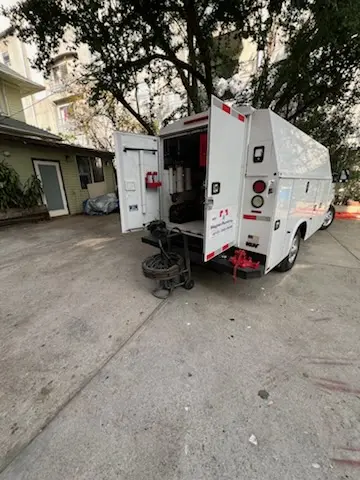 Magnet Plumbing service vehicle on-site for Faucet Repair in Mandarin Station-Losco